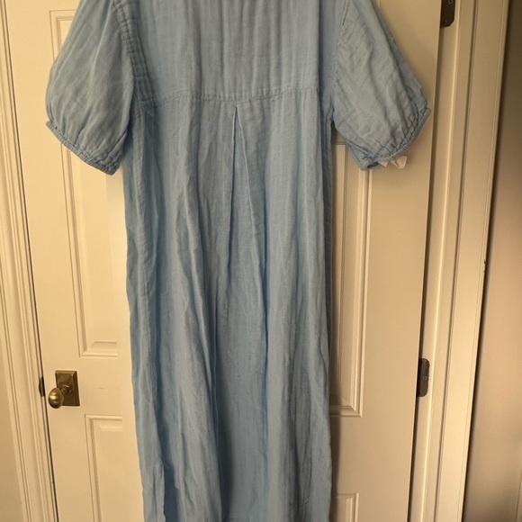NWOT - LAKE Gauze V-Neck Caftan in Morning Blue - Picture 7 of 7